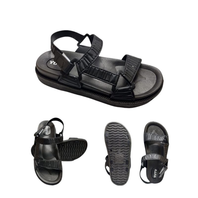 Sendal Gunung Jelly Hitam Ringan dan Empuk| Yutu9101