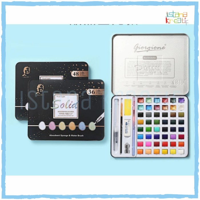 

Produk Terbaru Giorgione Solid Watercolor Tin Case 48 Color - Gzg48