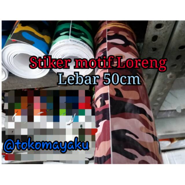 Stiker Skotlet Loreng Kilap Shopee Indonesia