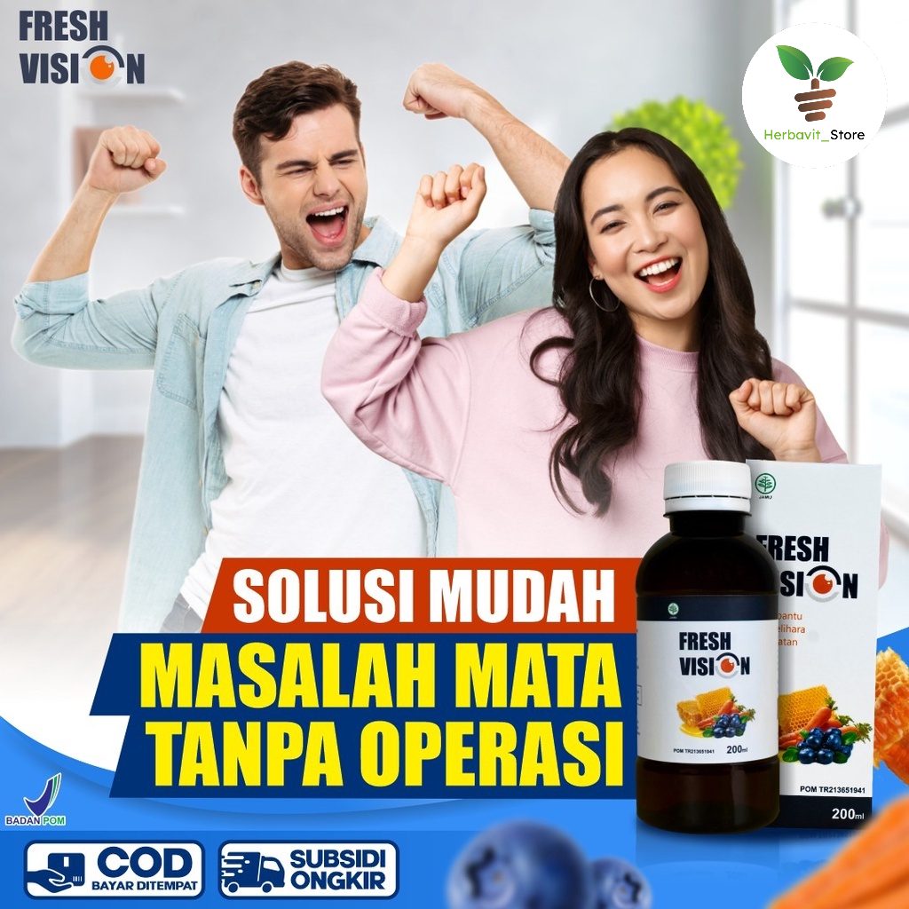 Fresh Vision Original - Multivitamin Mata Cegah Cegah Katarak Glaukoma Rabun Jauh / Dekat Hingga Mata Buram