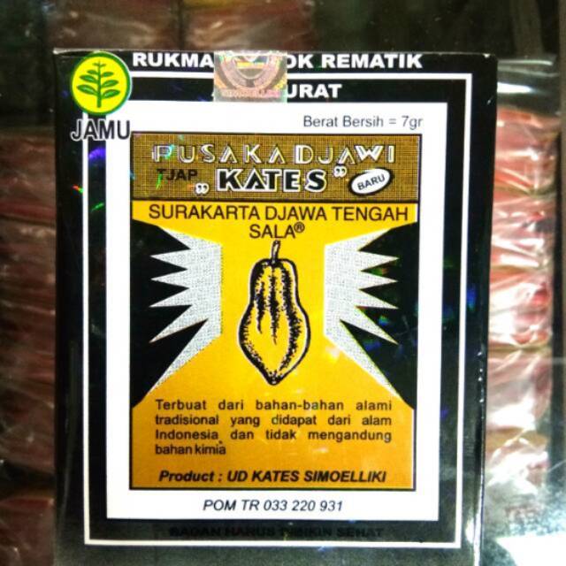 

Jamu herbal kates untuk rematik, klikaten isi 10 sachet