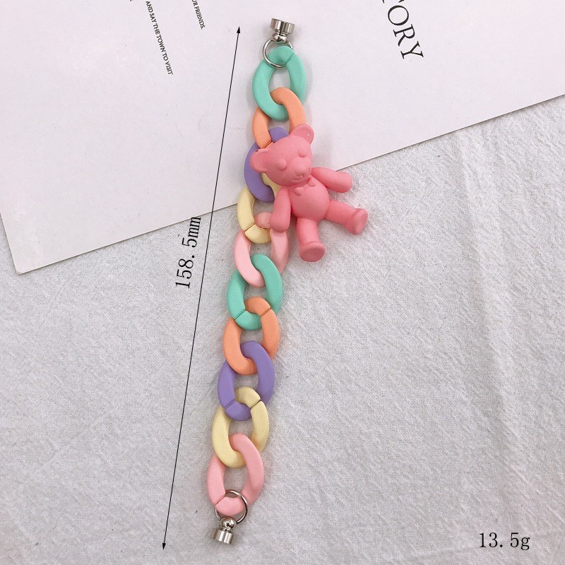 Korean Grip Chain for All Phone Types / Manik Manik DIY / Akrilik Pastel Doff