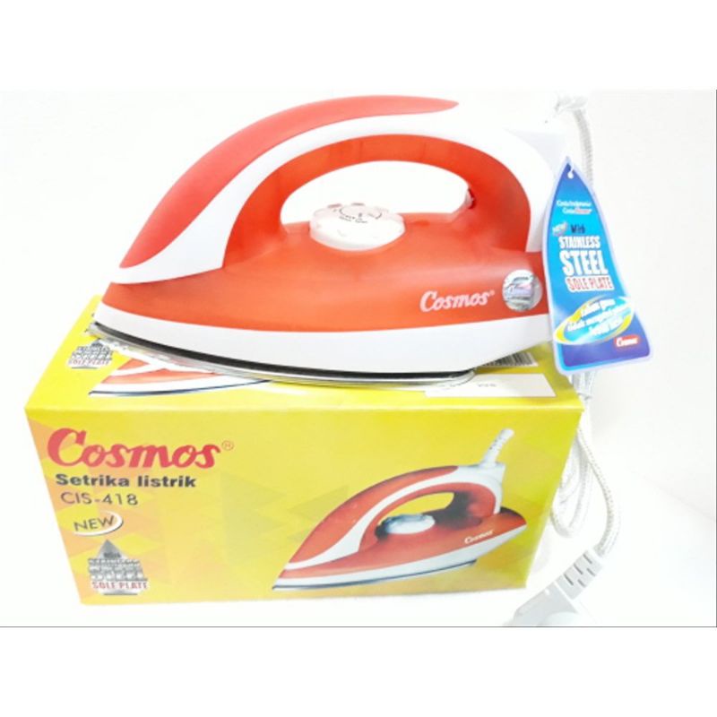 Setrika Cosmos stainless stell garansi 1tahun full