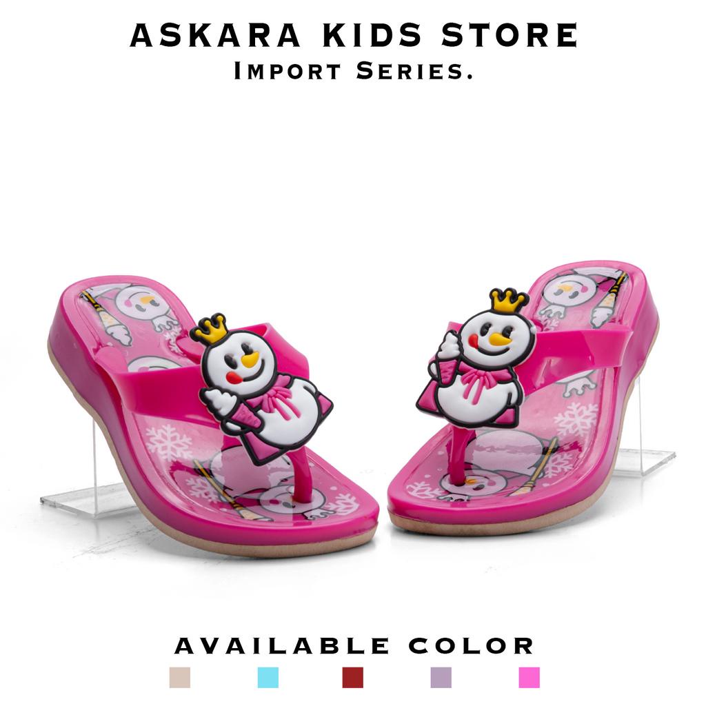 Askara - Sandal jepit anak perempuan mixue glanzton import 2 - 8 tahun