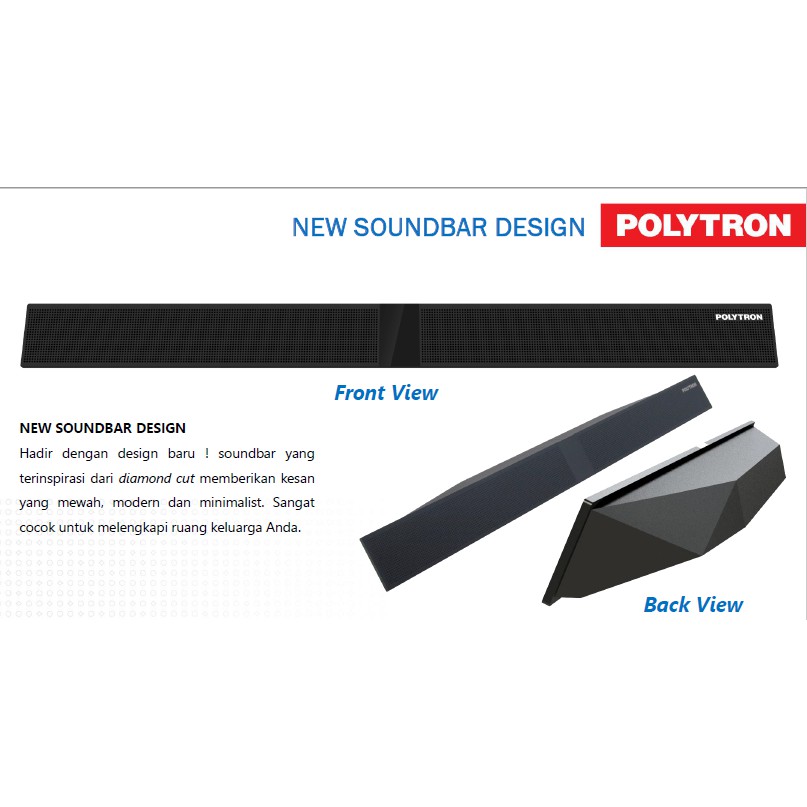 Polytron LED TV 43 Inch Soundbar Frameless TV HDMI USB Movie 43B8951