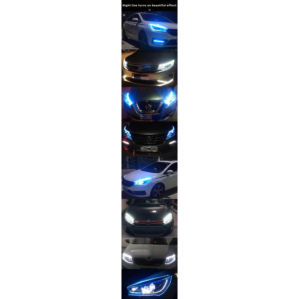 Lampu Strip Led Drl Ultra Tipis Untuk Fog Lamp / Headlight Mobil