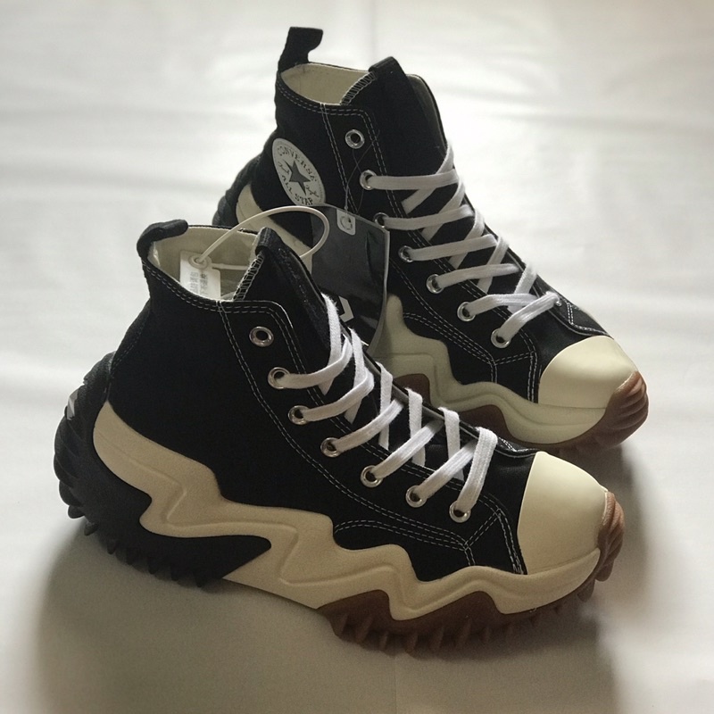 Converse run star motion high & low black white