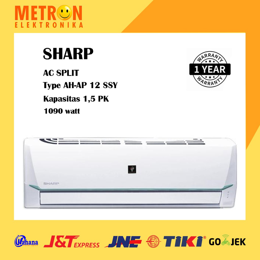 SHARP AH-AP-12 SSY / AIR CONDITIONER AC SPLIT 1,5 PK PLASMACLUSTER / AHAP12SSY