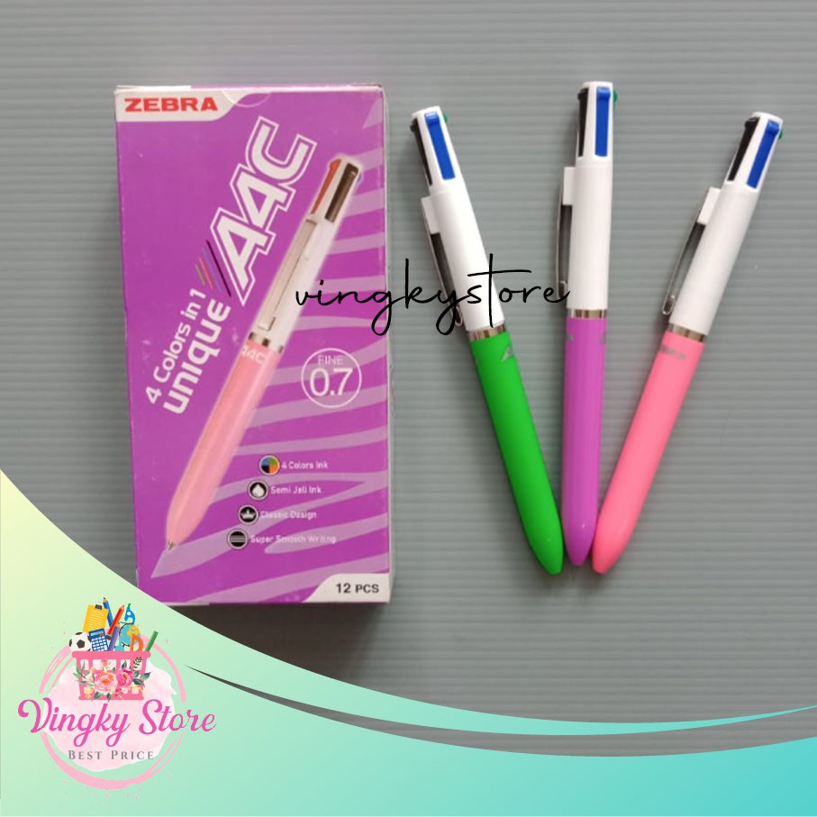 

Pulpen / Pen Zebra A4C (4 warna dalam 1 pen)