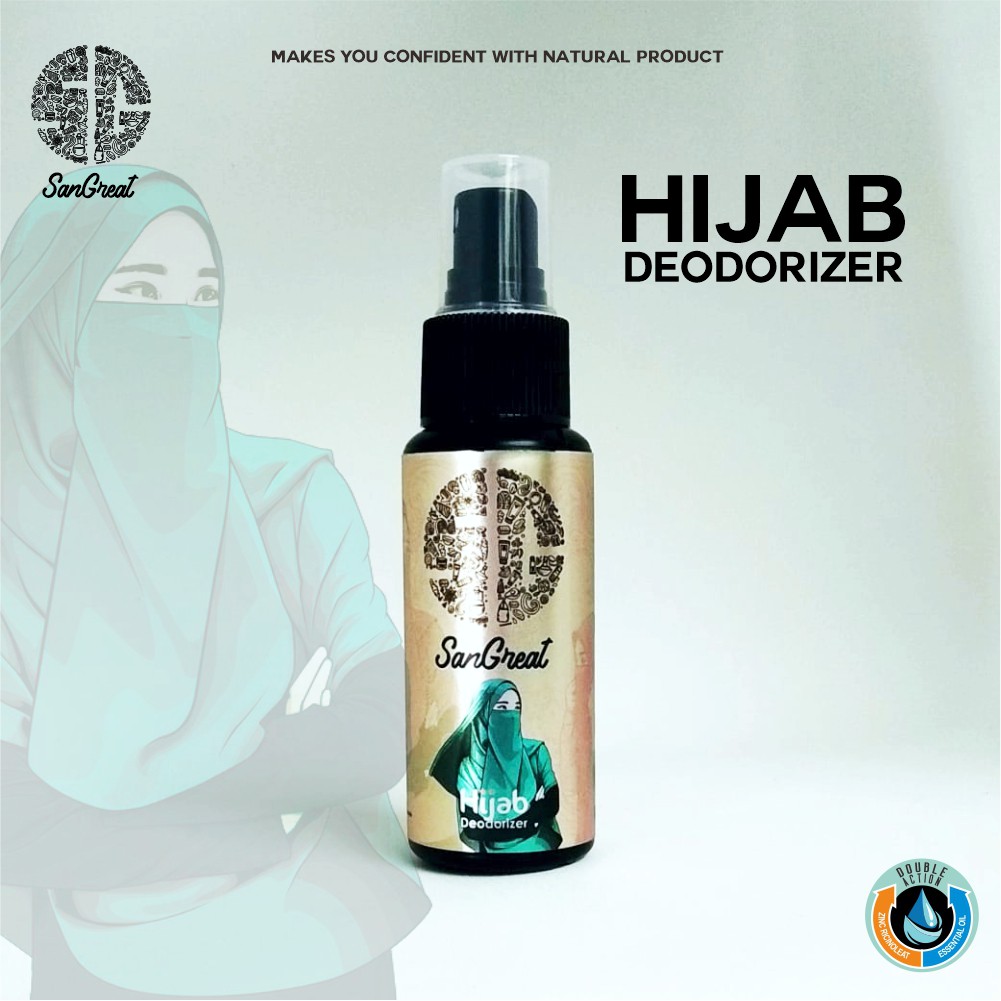 Parfum pewangi hijab, sajadah, mukena, hijab deodorizer, penghilang bau hijab, penghilang bau peci, penghilang bau mukena, sajadah