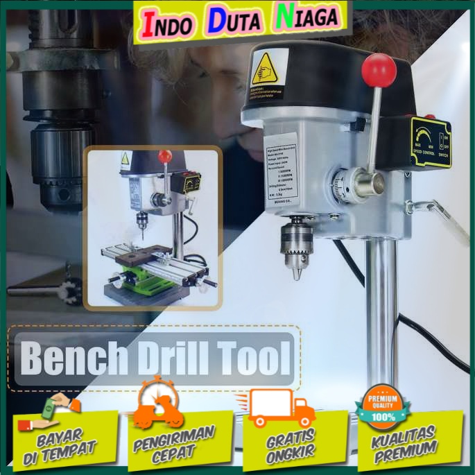 SUROM Mesin Bor Duduk Mini Drill Press 0.6-6.5mm 340W 16000RPM ZQ4116