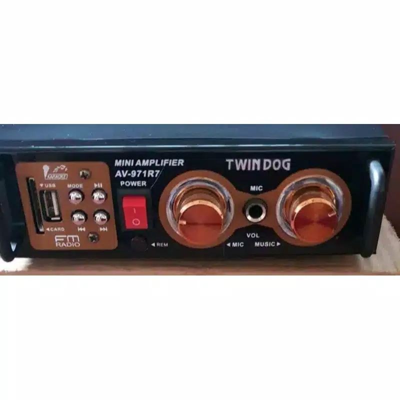 Twindog  ,  TD , AV 971R7 USB  , Twin Dog , Amply , Ampli , Amplifier ,  Remote