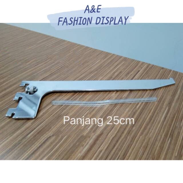 BRACKET KACA  30CM/AMBALAN KACA SIKU BRACKET STAINLESS IMPORT