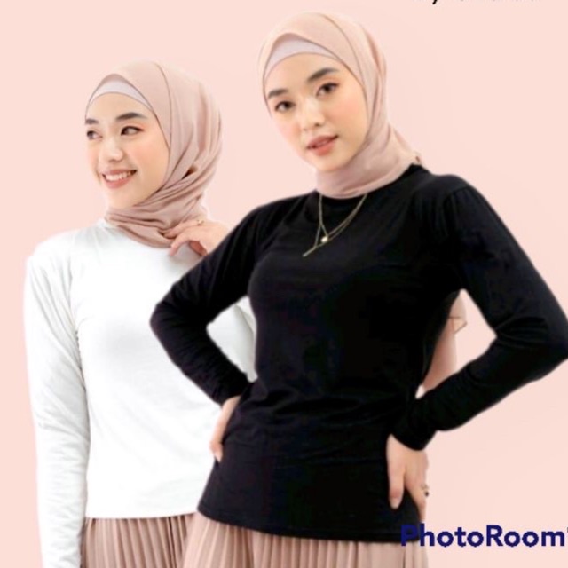 BAJU MANSET KAOS WANITA POLOS MUSLIM INNER KAOS RAYON SPANDEX ADEM MELAR ABG MURAH GROSIR