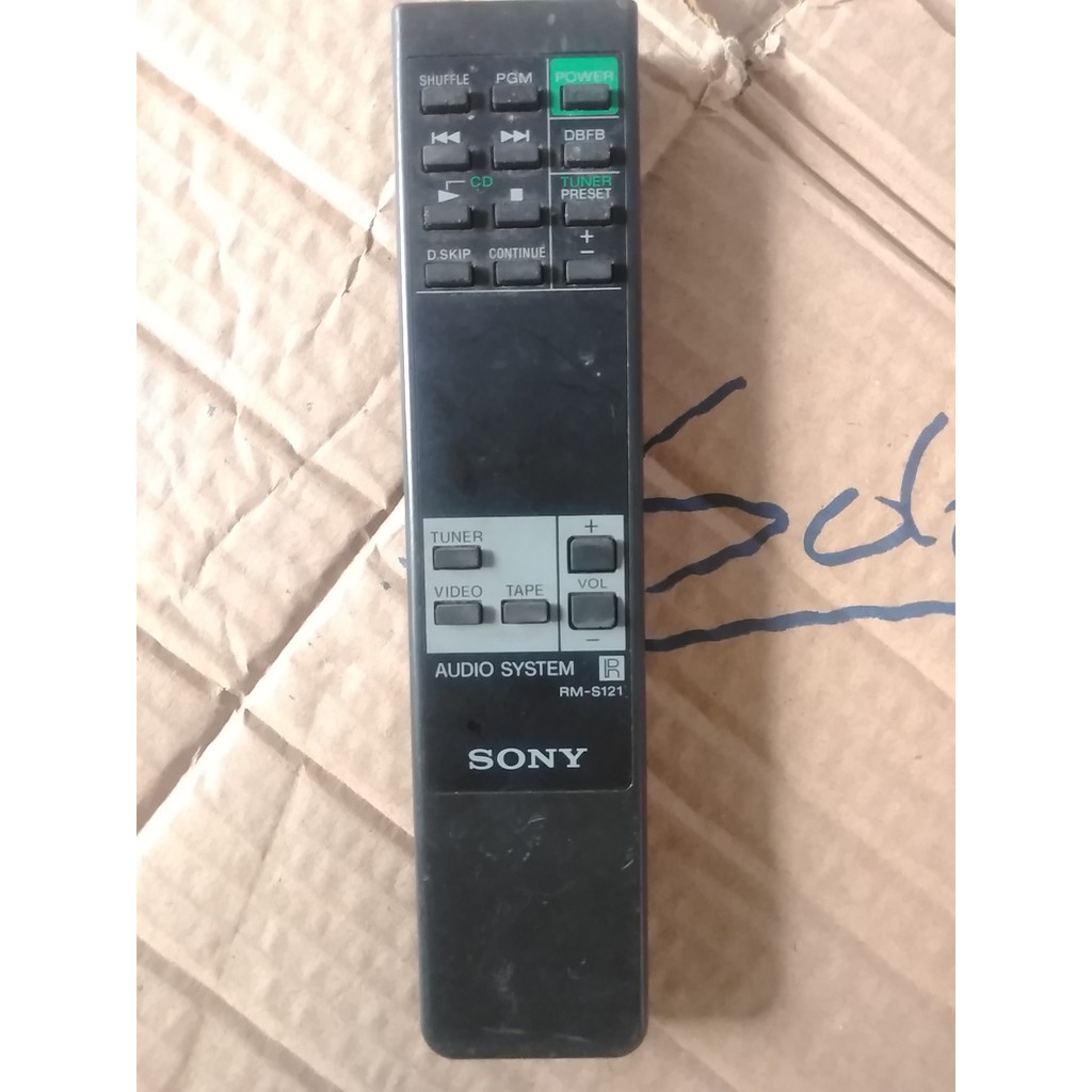 remot audio system tuner video tape vol sony rm-s121 vintage antik jadul kuno langka