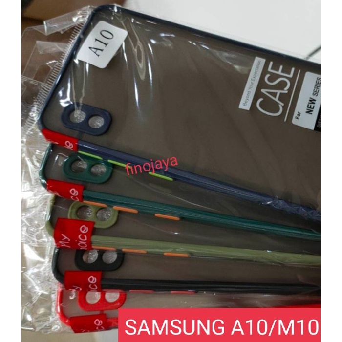 Case Aero My choice Samsung A10 Silikon Dove Pelindung Camera