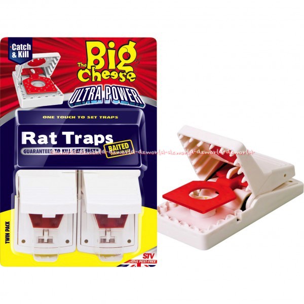 Big Cheese Rat Traps Twin Ultra Power Perangkap Tikus Praktis Isi 2 Pack