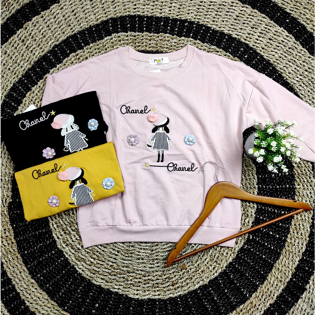 KAOS LENGAN PANJANG WANITA IMPORT CHANEL