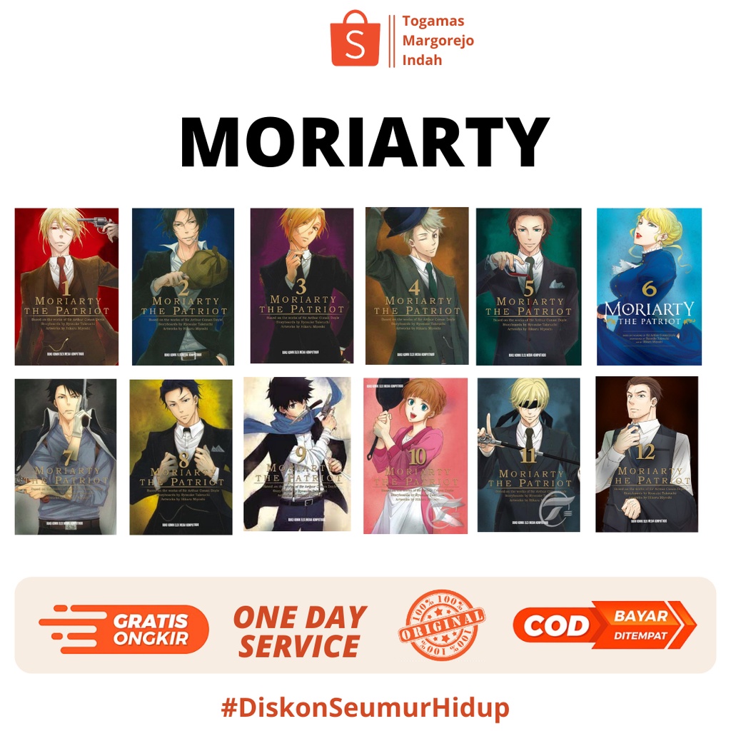 KOMIK MORIARTY THE PATRIOT 1 2 3 4 5 6 7 8 9 10 11 12 13 14 15 - RYOSUKE TAKEUCHI