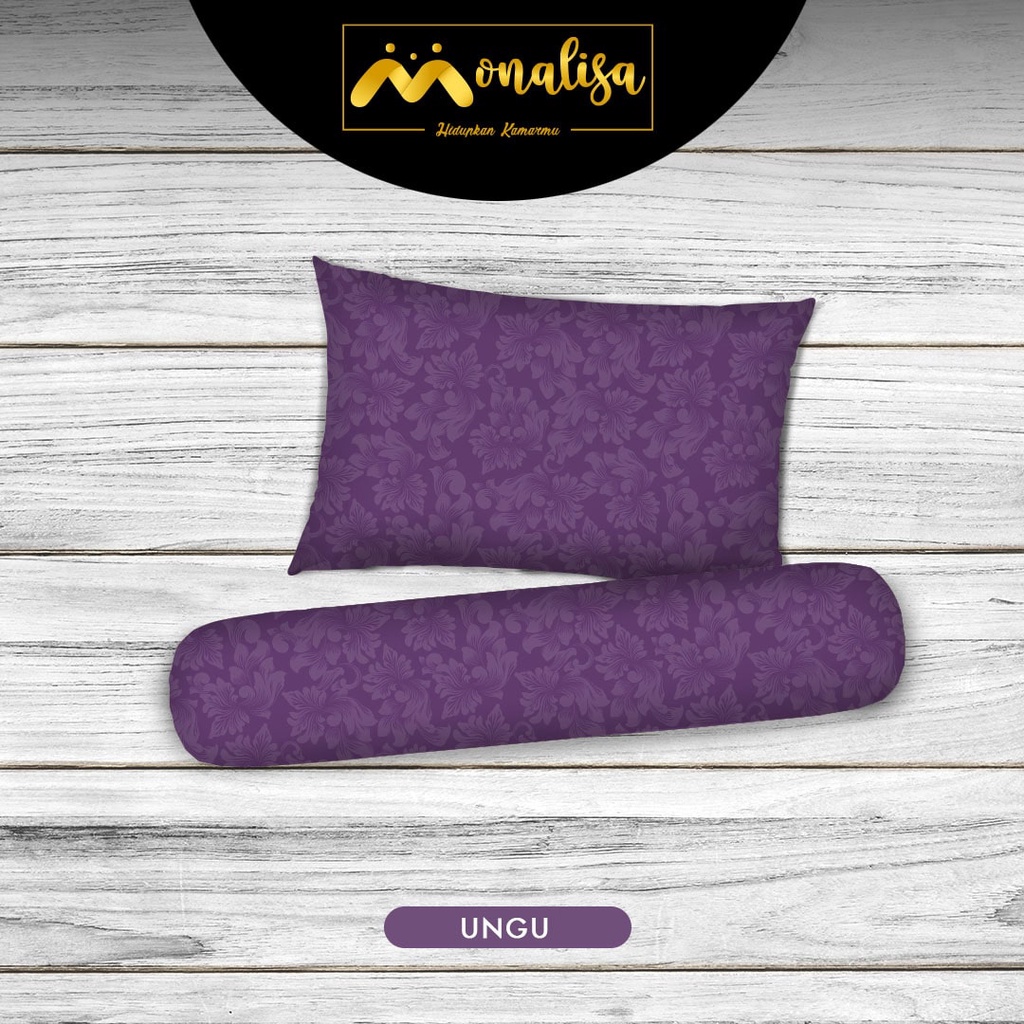 Monalisa Emboss BedCover SET Sprei Uk 100/120 - Ungu