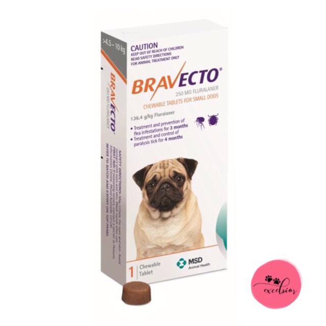 Bravecto obat kutu anjing for small dog 4,5-10kg