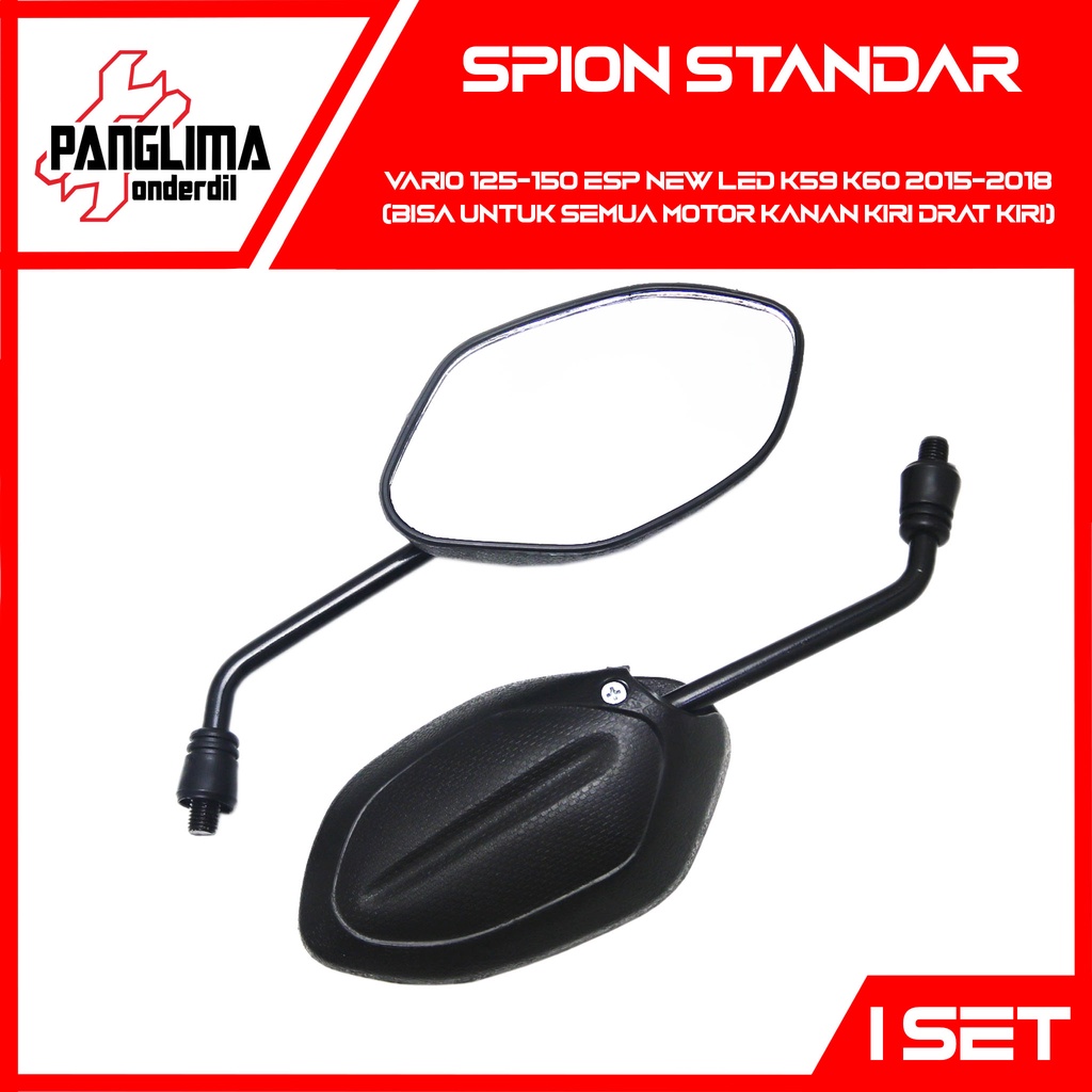 Spion Standar Kanan Kiri Drat Kiri Vario 125-150 eSP-LED-New 2015-2018 K59-K60 Sepion-Kaca-Mirror-Cermin Standart-Setandar-Setandart