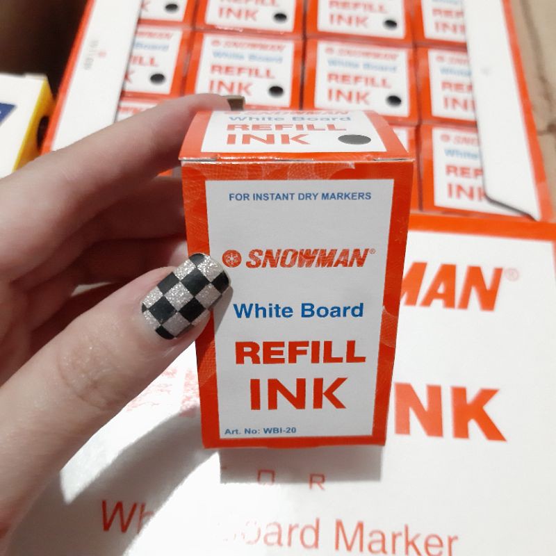 

snowman white board marker reffil ink warna hitam
