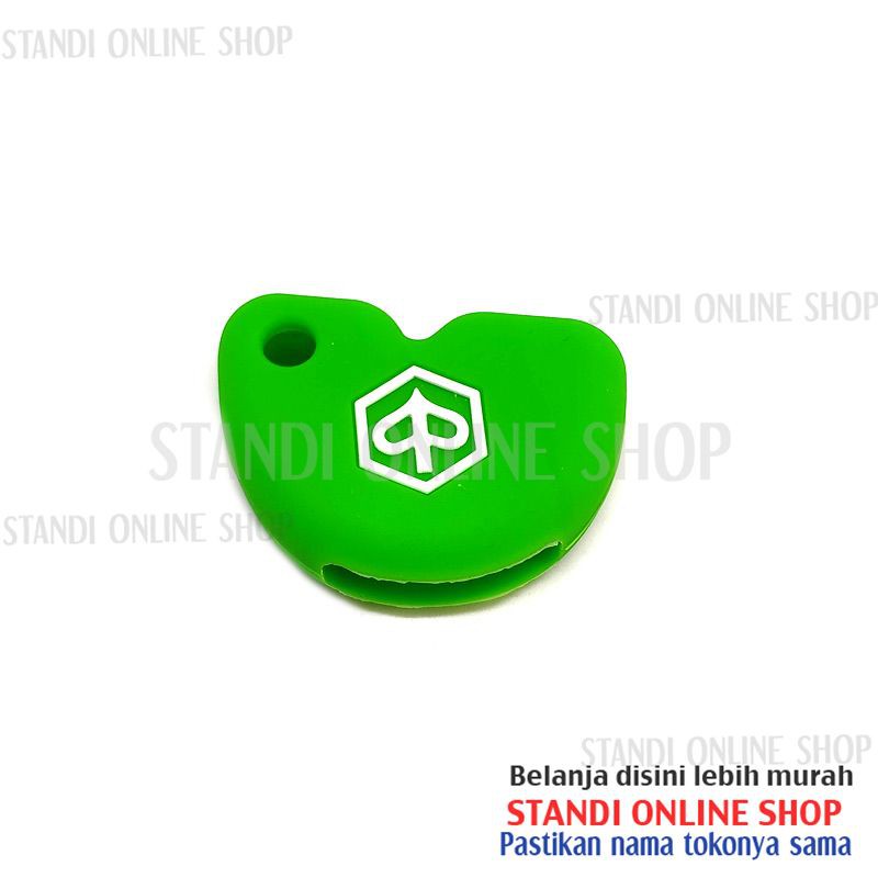 Silicone Remote Cover Kondom Kunci Keyshirt Logo Piaggio Vespa Matic