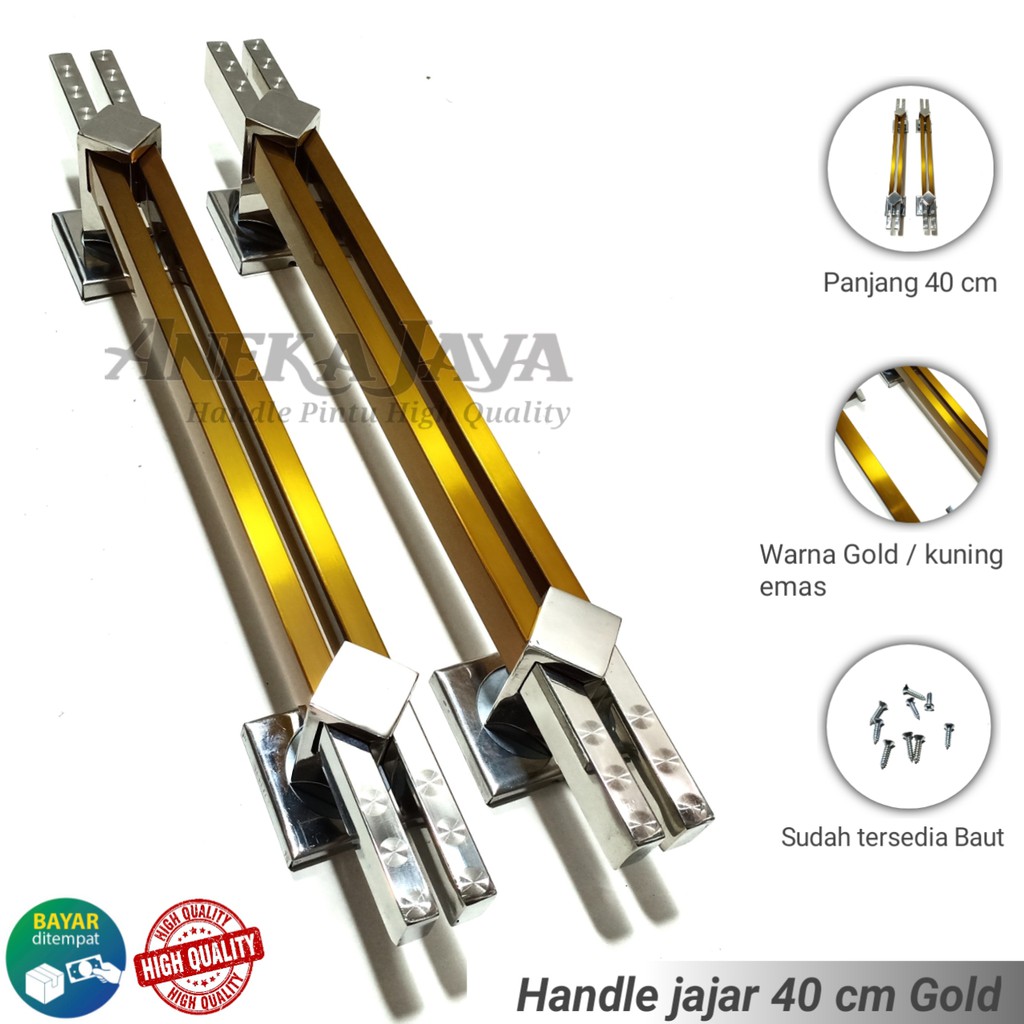 Satu set kunci handle pintu rumah panjang 40 cm murah minimalis tarikan pintu stainless gagang pintu