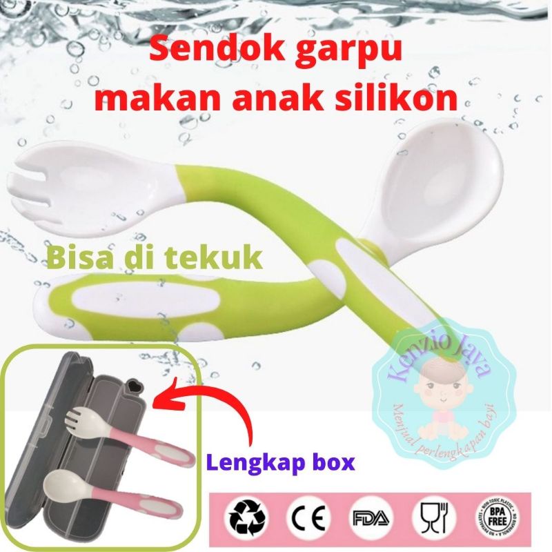 sendok garpu makan anak set