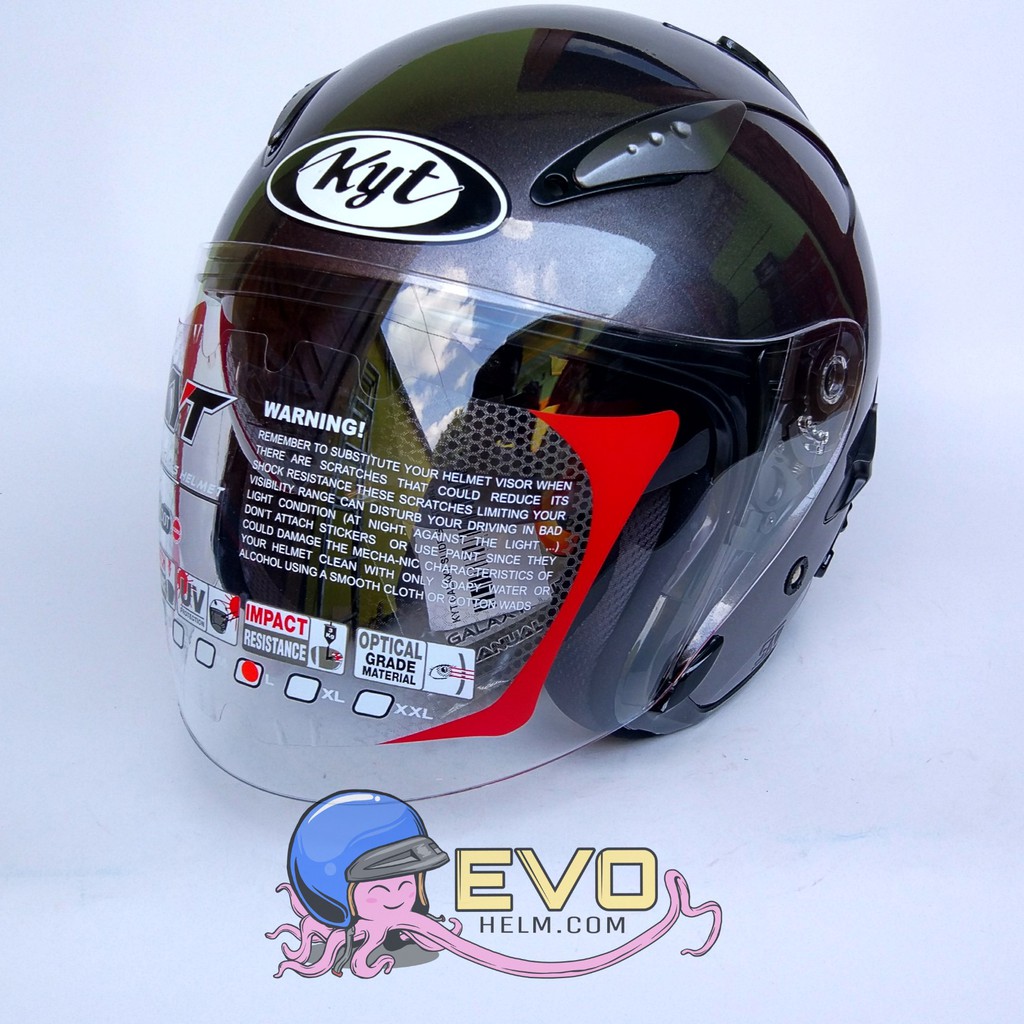 KYT GALAXY_SOLID GUNMETAL (DOUBEL VISOR)