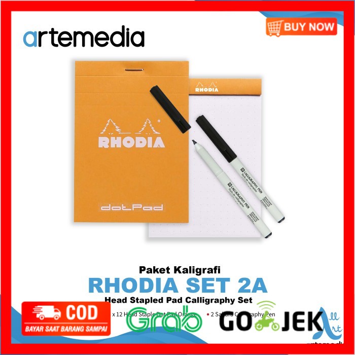 

(BISA COD) Paket Kaligrafi Set 2 Rhodia Head Stapled Pad Calligraphy Set - Set 2A