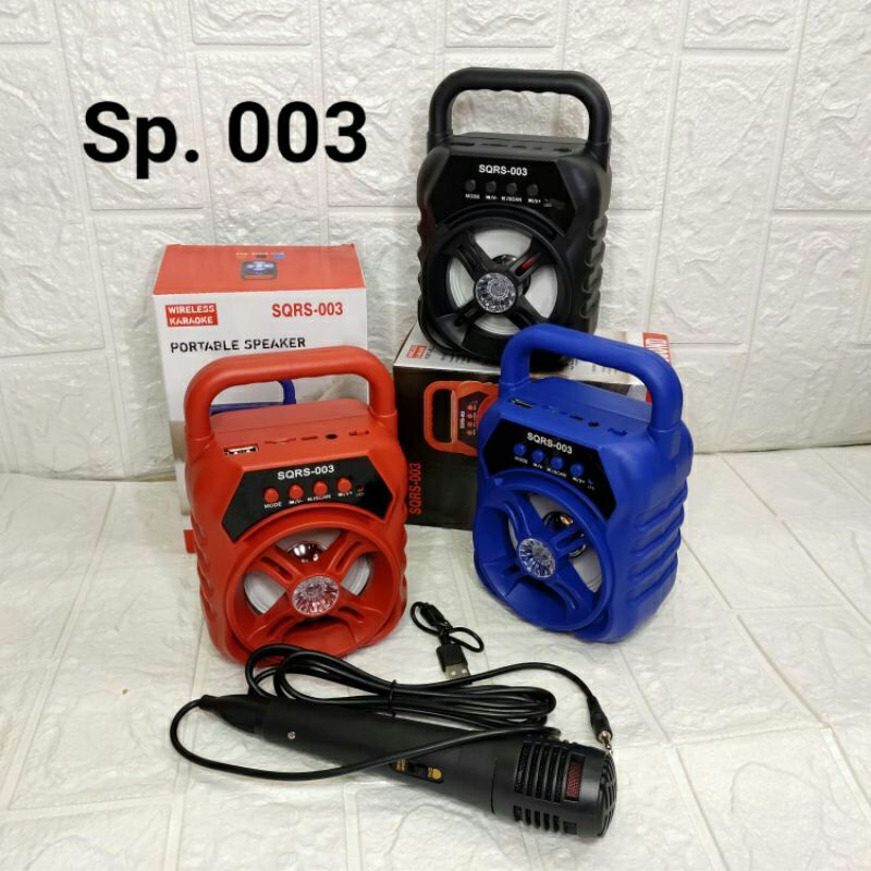 ENAK)BAYAR Di tempat- Speaker Bluetooth Plus Mic/speaker karaoke SQRS 003/399