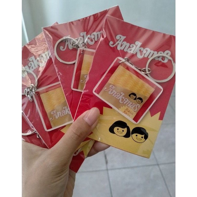 gantungan kunci anak mas, keychain akrilik, jajanan jadul series