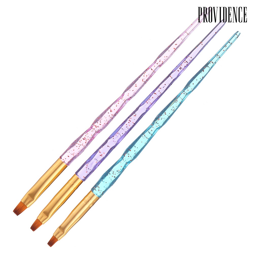 Providence 3Pcs/Set Nail Art Acrylic UV Gel Extension Builder Painting Brush Drawing Pens