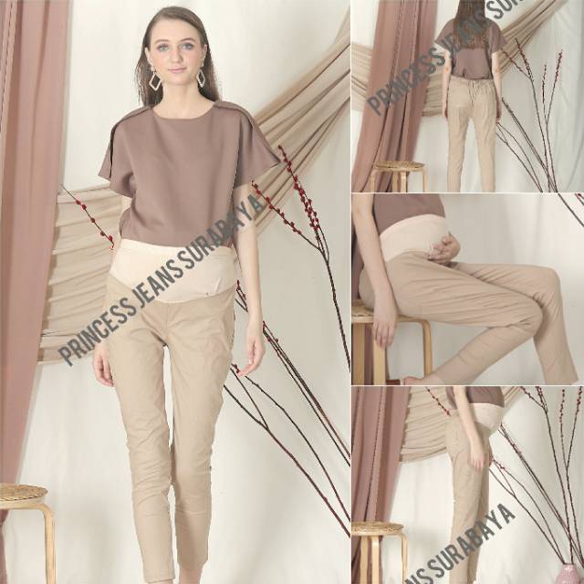 Celana Hamil / ADEM &amp; NYAMAN - KATUN STRETCH / celana bumil / celana ibu hamil / maternity pants / celana hamil kerja