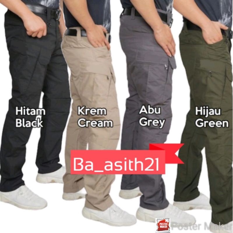 Calana Tactical Premium Bahan Drill Celana Taktikal Cargo Blackhawk