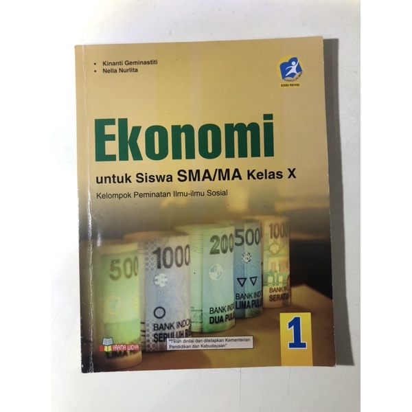 Buku Ekonomi SMA/MA Kelas X - Ekonomi Kelas X Peminatan Kurimulum 2013 Revisi