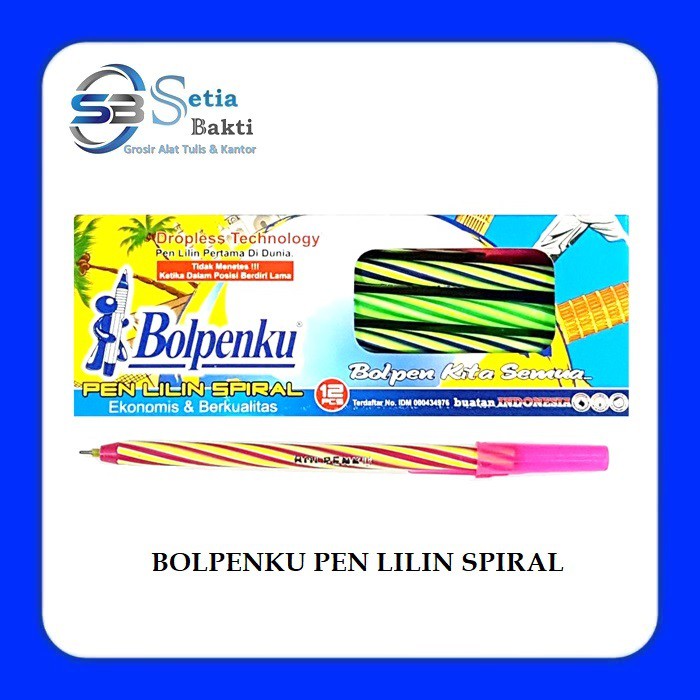 

Pulpen BOLPENKU Bolpen Lilin Spiral - 12 Pcs