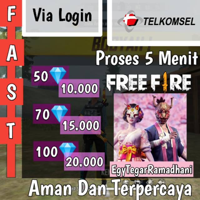 Top Up Diamond Free Fire Telkomsel