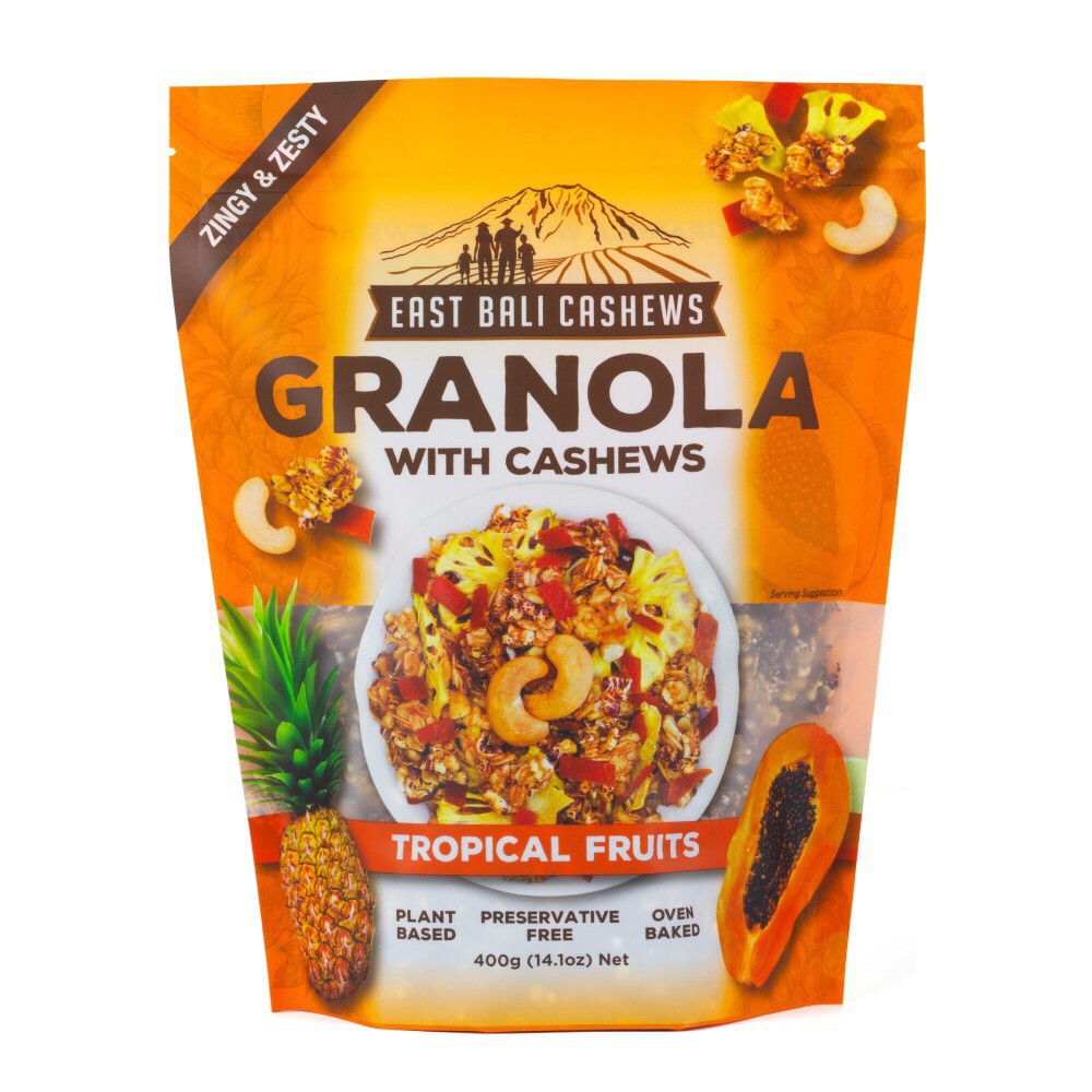 East Bali Cashews Granola Tropical Fruits 400gr