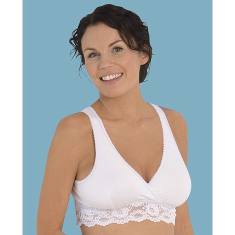 Carriwell Microfibre Lace Nursing Bra White III IV V VI VII