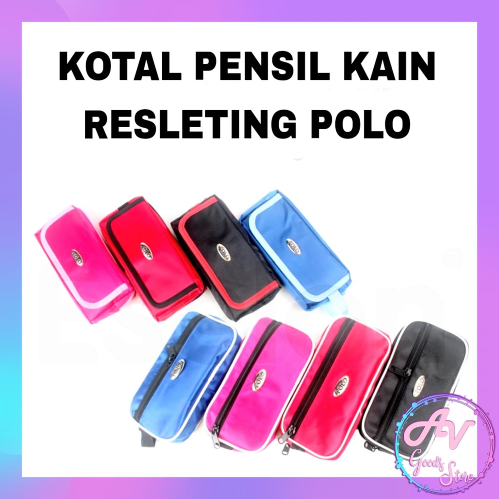 

Kotak Pensil Kain Resleting Polo / Tempat Pensil Kain Polos Office