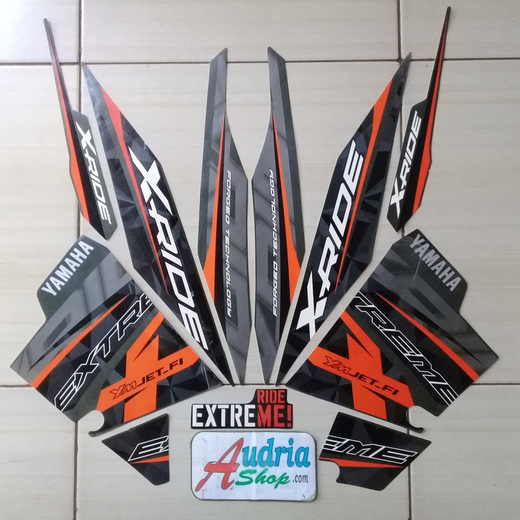 Sticker Striping Motor Yamaha X-Ride 125 2016 Orange