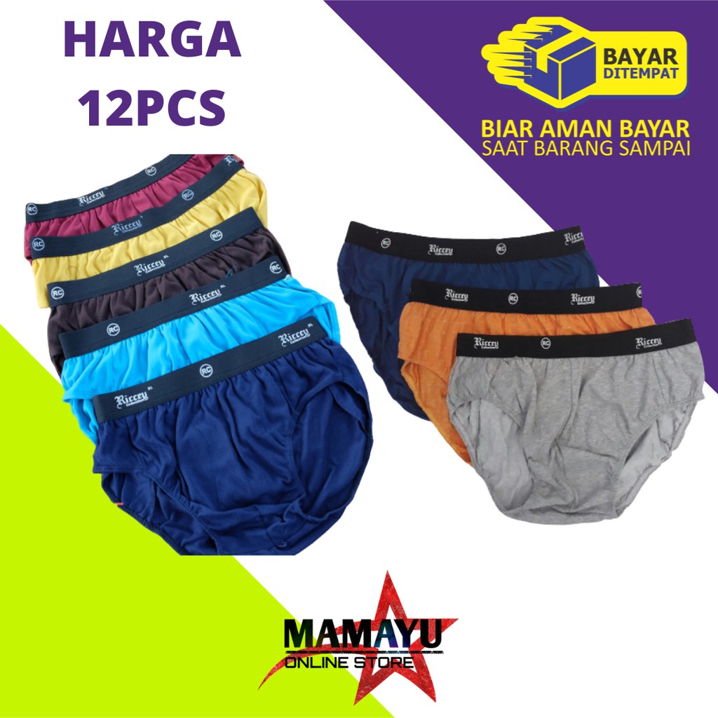  Celana  Dalam Pria 12pcs Sempak Murah 1KG Muat 2Lusin 