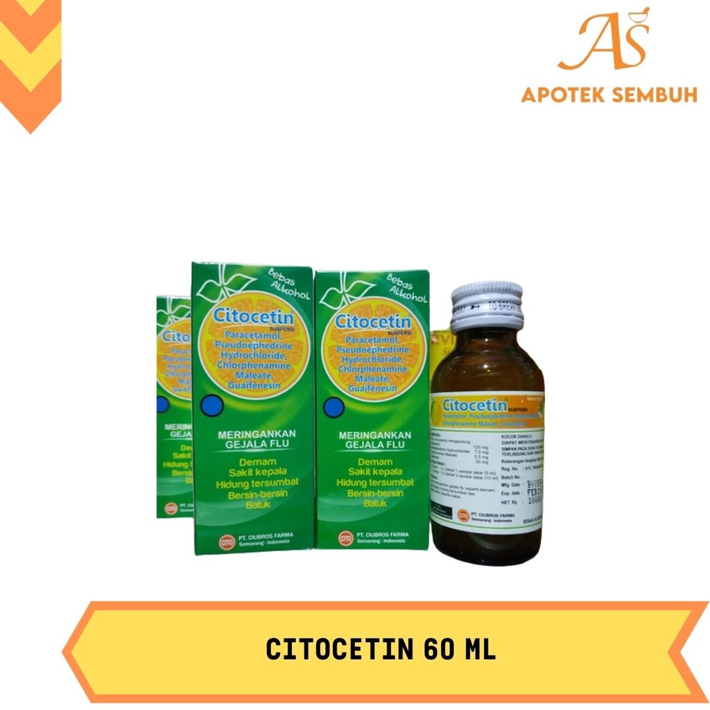 CITOCETIN 60 ML OBAT BATUK & PILEK/FLU