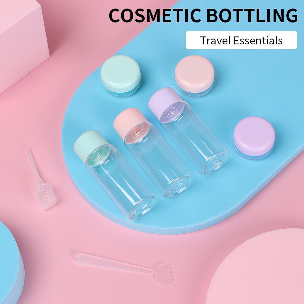 R-flower 7pcs/pack Set Botol Travel Portable Aman Dan Tidak Beracun Bahan PVC Wadah Make Up