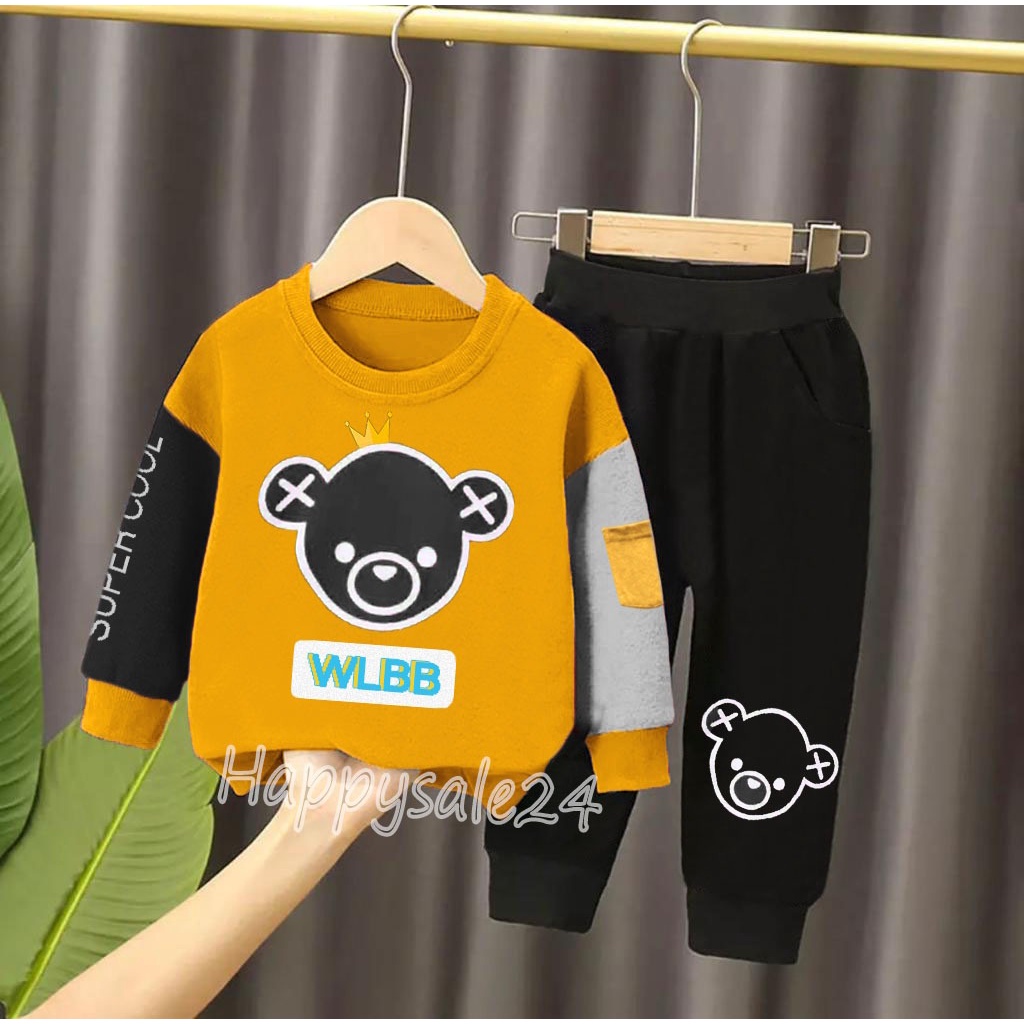 PROMO-SETELAN SWEATER JOGGER ANAK 1-5 TAHUN SWEATER BEAR SUPER COOL SETELAN ANAK LAKI LAKI PAKAIAN ANAK LAKI LAKI SWEATER ANAK LAKI LAKI TERBARU PAKAIAN ANAK MASA KINI SWEATER JAKET ANAK TERLARIS SETELAN JAKET SWEATER ANAK TERPOPULER