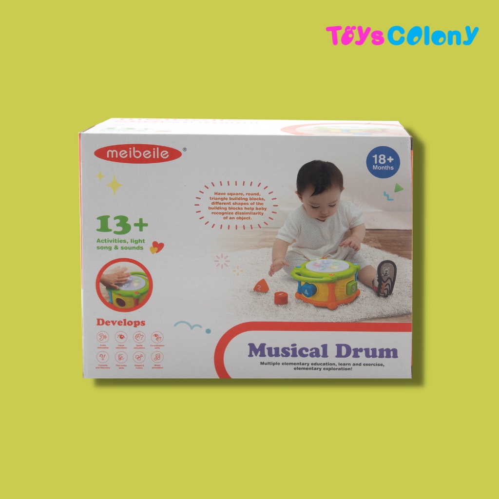 Meibelle Musical Drum / Mainan Edukasi Musik Drum Anak 1000