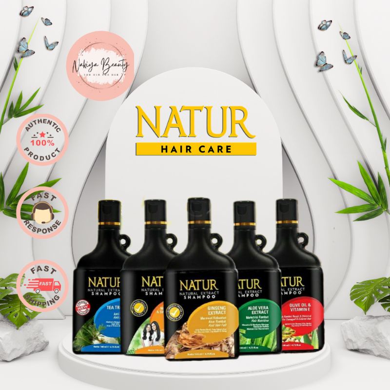 Natur Shampo 80ml | 140ml | 270ml | Shampo Natur | Shampo Rambut Rontok | Shampo Anti Ketombe